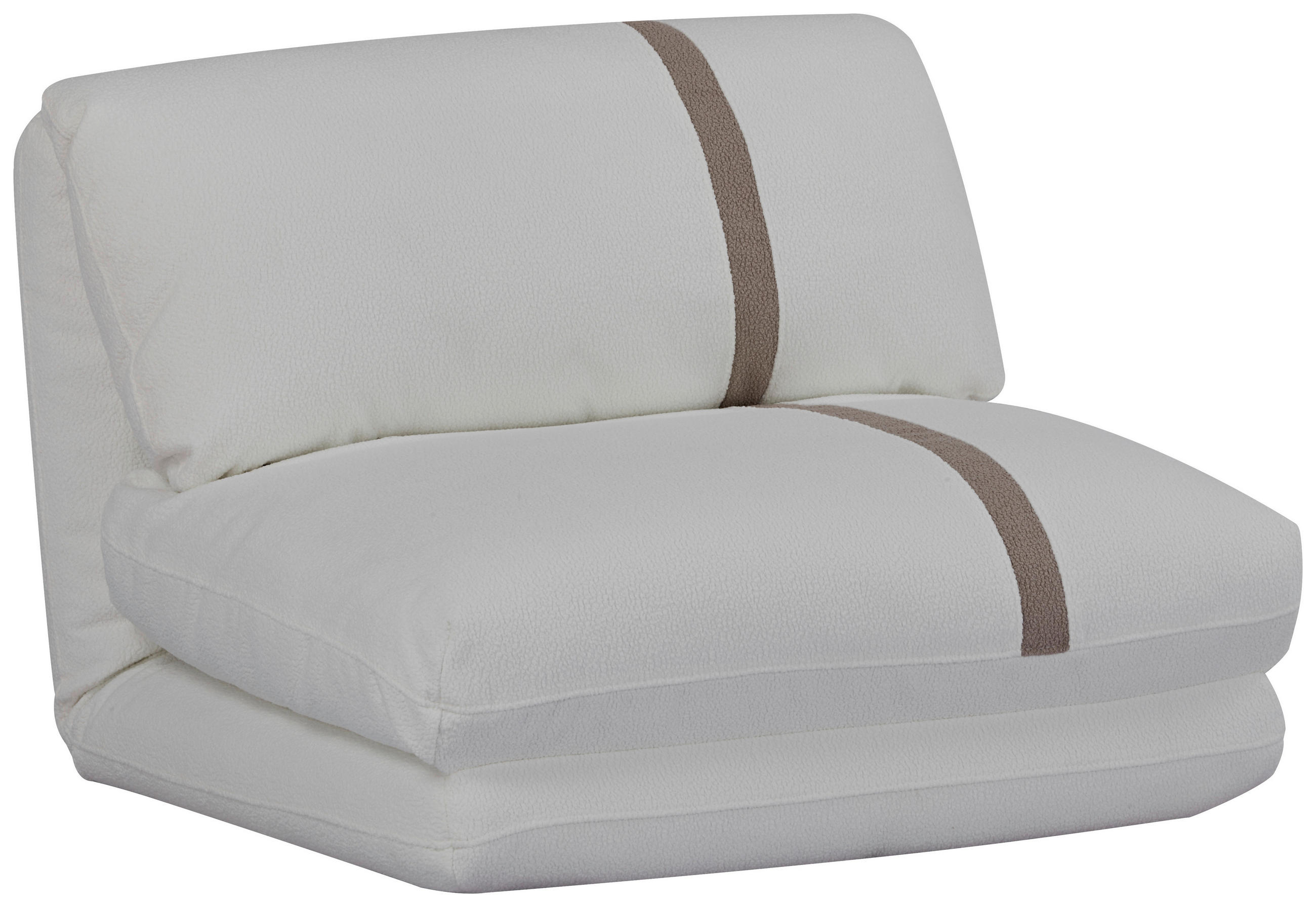SCHLAFSESSEL Webstoff Weiß    - Hellbraun/Weiß, MODERN, Textil (78/58/82cm) - Livetastic