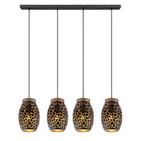 HÄNGELEUCHTE 90/15/120 cm    - Goldfarben/Schwarz, Basics, Metall (90/15/120cm) - Globo