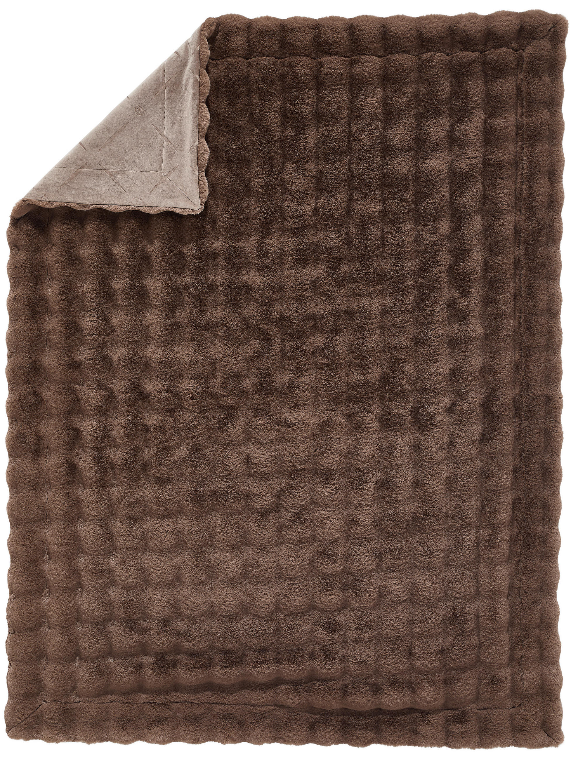 FELLDECKE PONPON 150/200 cm  - Braun, KONVENTIONELL, Textil (150/200cm) - Dieter Knoll