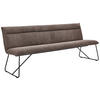 SITZBANK in Textil Taupe  - Taupe/Schwarz, Design, Textil/Metall (220/88/66cm) - Johann Jakob