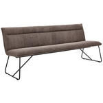 SITZBANK 220/88/66 cm  in Taupe  - Taupe/Schwarz, Design, Textil/Metall (220/88/66cm) - Johann Jakob