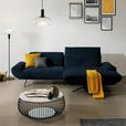ECKSOFA  in Teddystoff Dunkelblau  280/170-195 cm  - Schwarz/Dunkelblau, Design, Textil/Metall (280/170-195cm) - Dieter Knoll