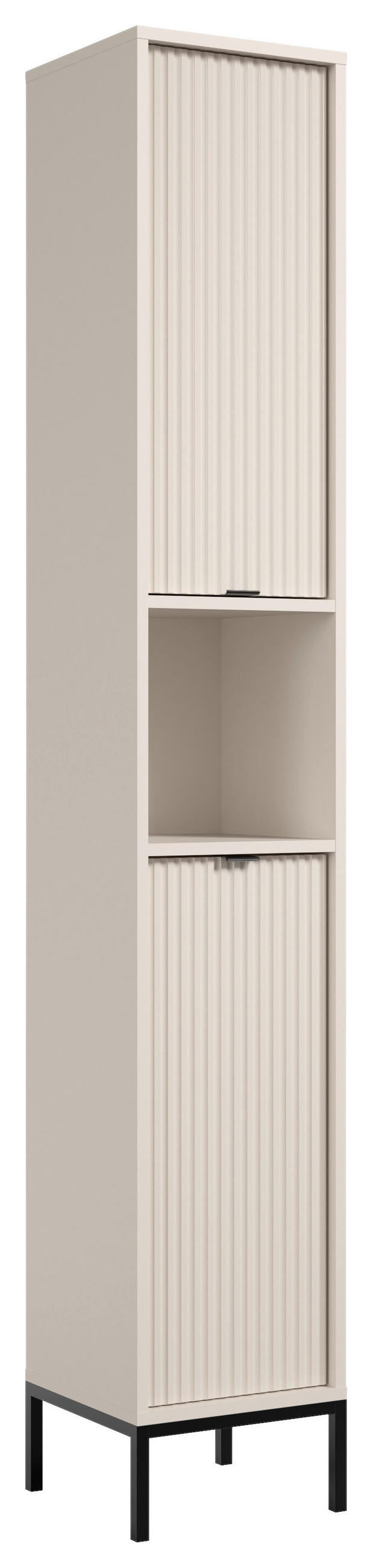 HOCHSCHRANK 32/195/32 cm  - Kaschmir/Schwarz, MODERN, Holzwerkstoff/Metall (32/195/32cm) - MID.YOU