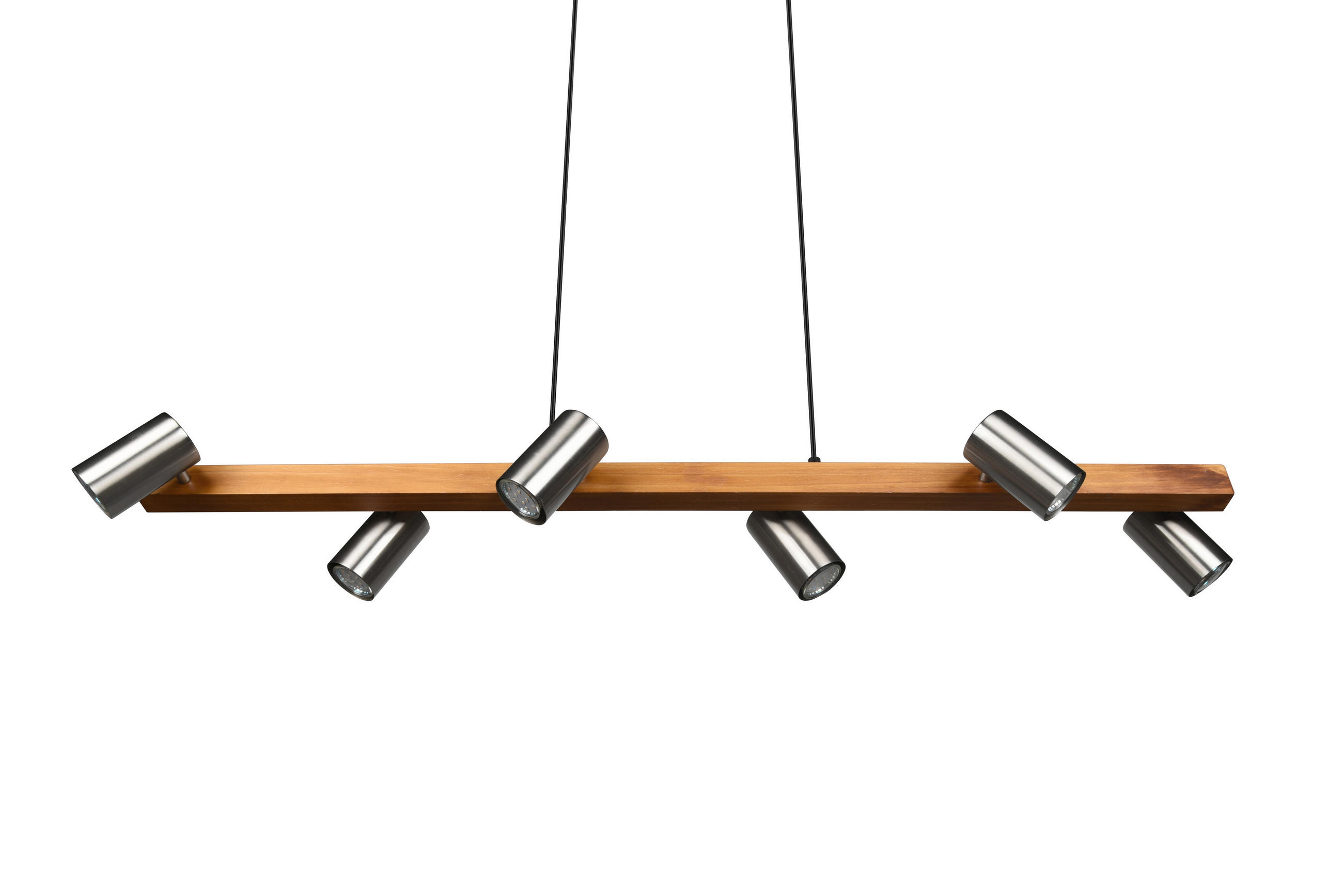 HÄNGELEUCHTE 115/20/150 cm    - Nickelfarben, Lifestyle, Holz/Metall (115/20/150cm) - Trio Leuchten