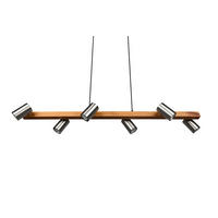 HÄNGLAMPA Marley 115/20/150 cm  - nickelfärgad, Lifestyle, metall/trä (115/20/150cm) - Trio Leuchten