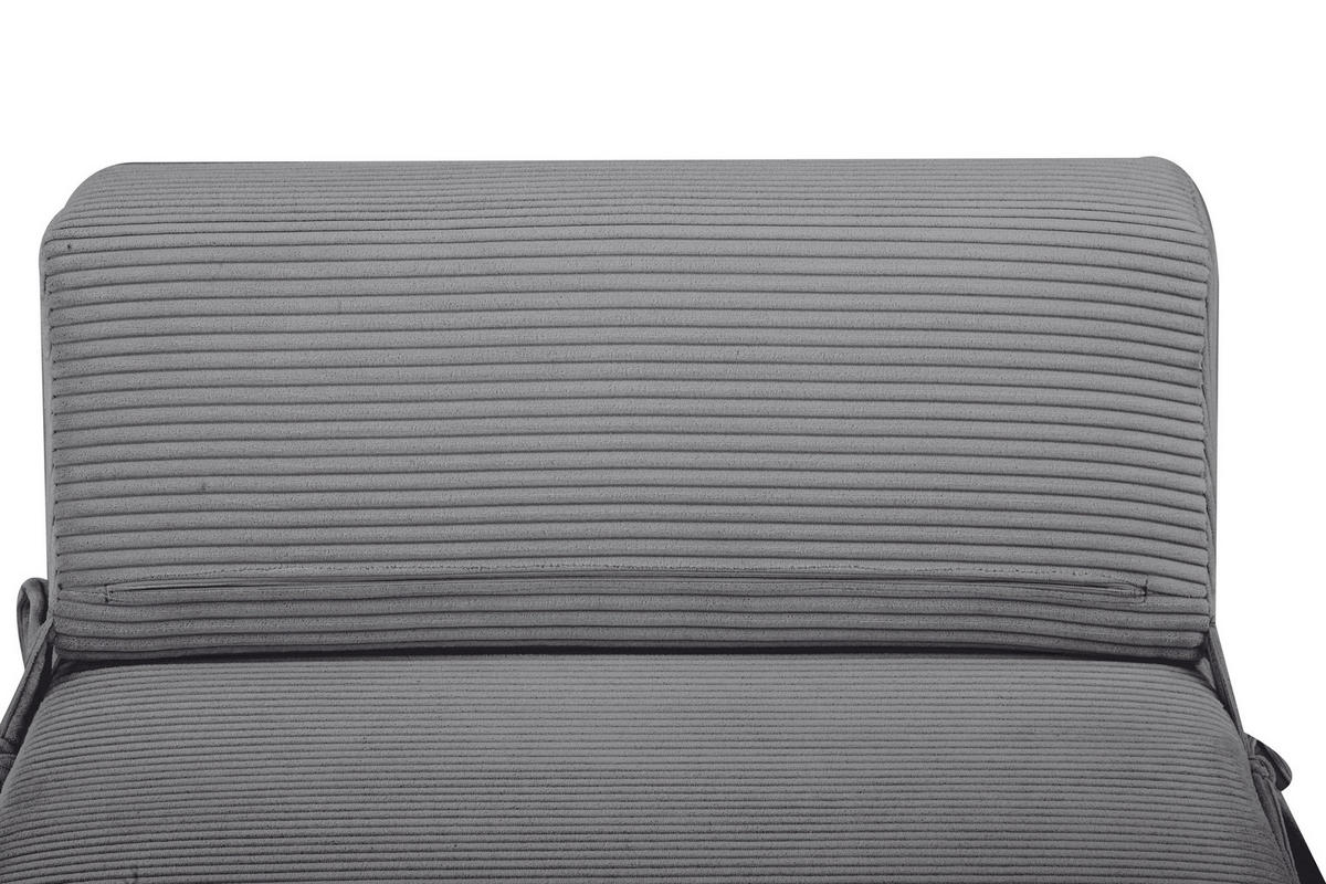 SCHLAFSESSEL in Cord Hellgrau  - Hellgrau, Design, Textil/Metall (75/58/80cm) - Livetastic