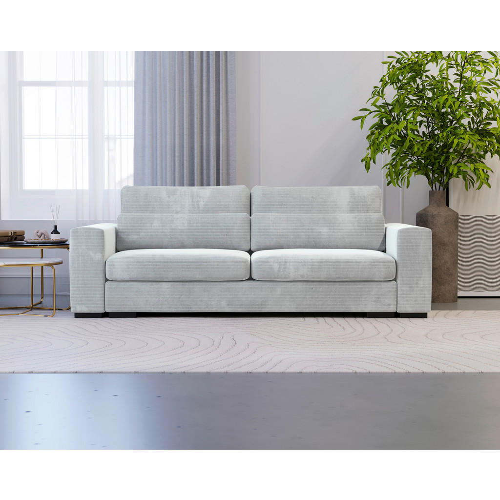 Thumbnail - Carryhome Schlafsofa, Hellgrau, Textil, 3-Sitzer, Füllung: Schaumstoff, 236x78x114 cm, Liegefunktion, Schlafen auf Sitzh...