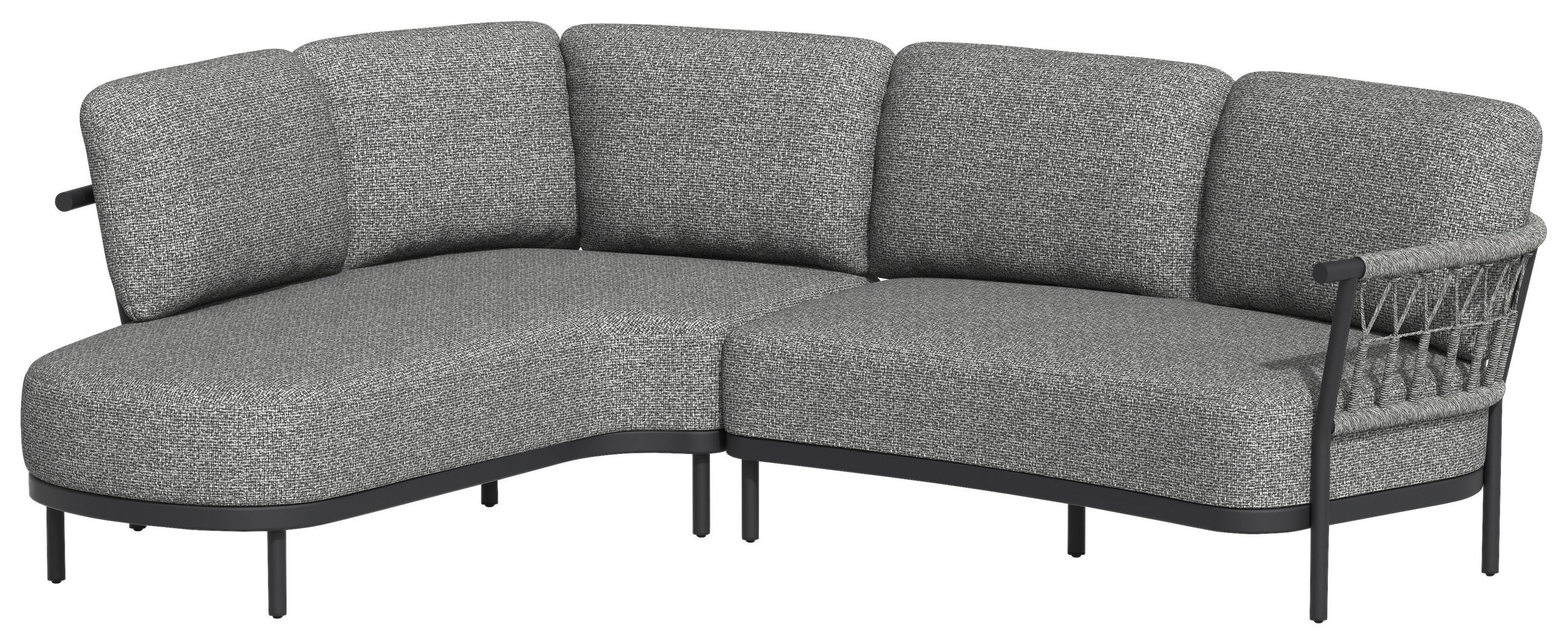 LOUNGEGARNITUR  - Grau, Basics, Textil/Metall (214/287cm) - Tierra Outdoor