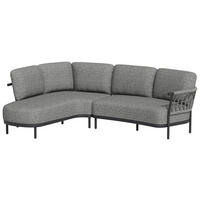 LOUNGEGARNITUR  - Grau, Basics, Textil/Metall (214/287cm) - Tierra Outdoor