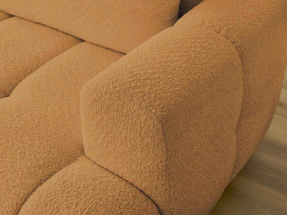 ECKSCHLAFSOFA FUJI Bouclé Gelb  inkl.  - Gelb/Schwarz, MODERN, Kunststoff/Textil (160/292cm)
