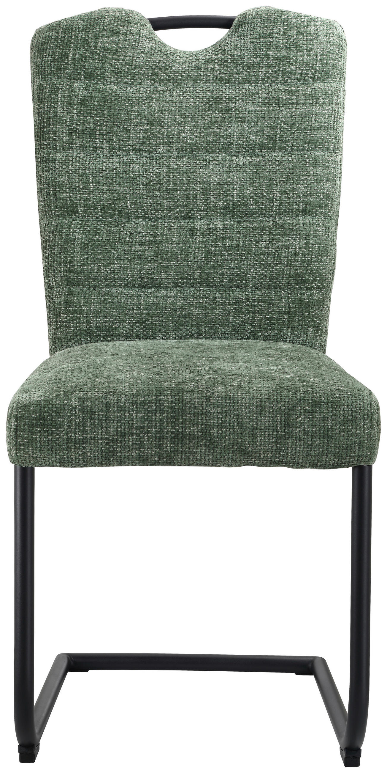 SCAUN CANTILEVER din metal, textil verde, negru  - verde/negru, Design, metal/textil (46/97/59cm) - Novel