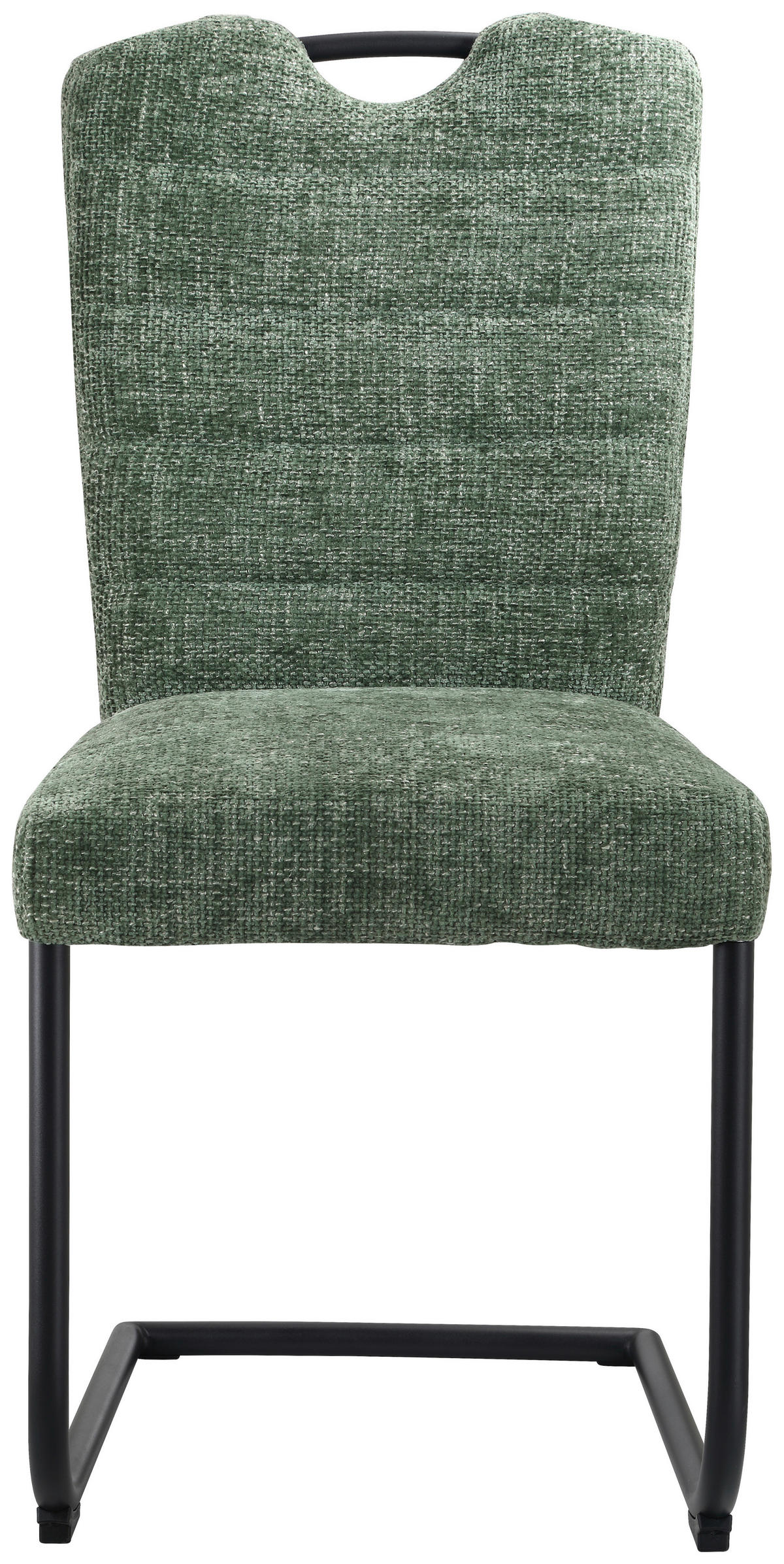 SZÁNKÓTALPAS SZÉK fém, textil zöld, fekete  - fekete/zöld, Design, textil/fém (46/97/59cm) - Novel