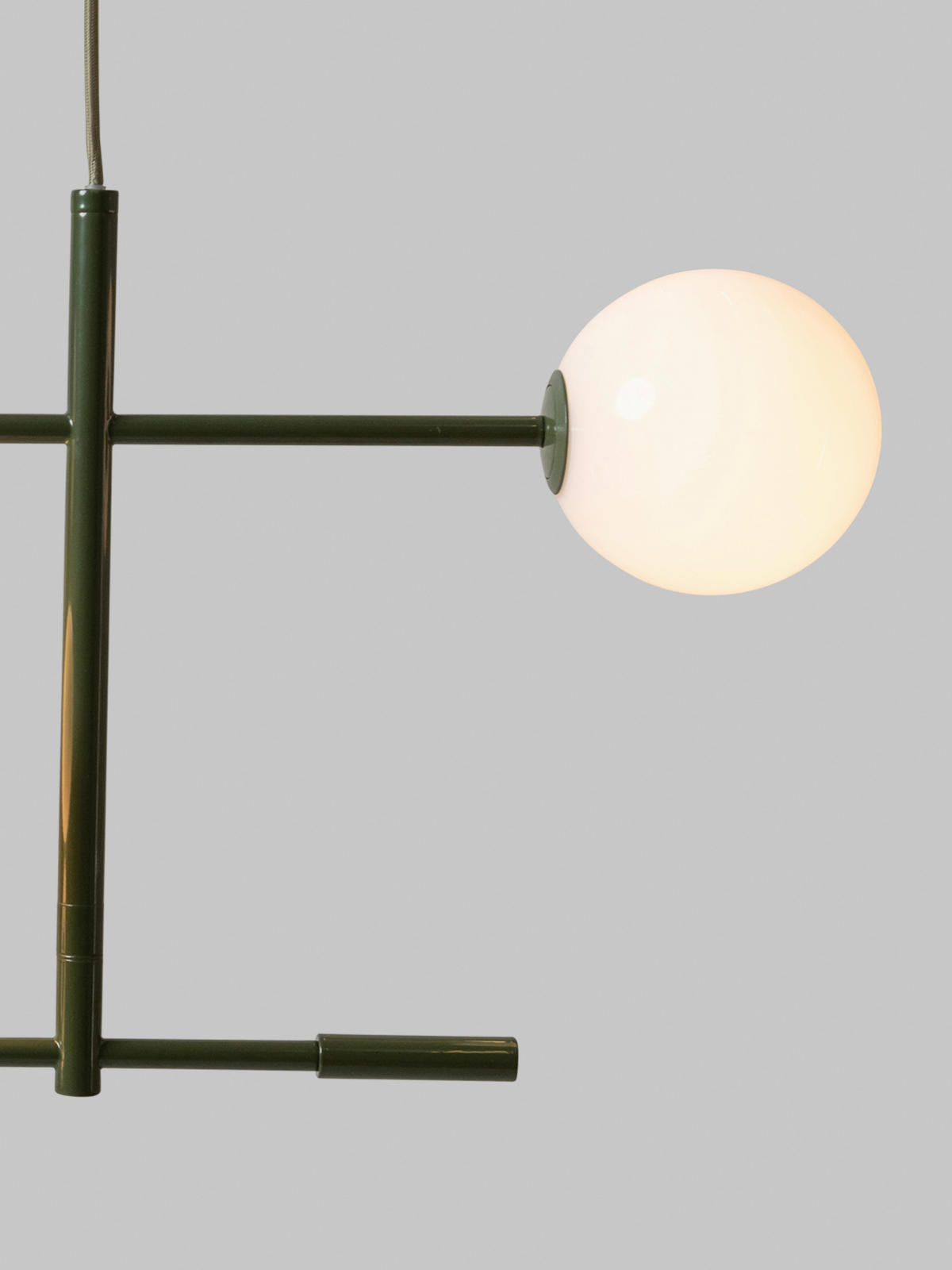 HÄNGELEUCHTE it's about RoMi 97/13/218 cm   - Weiß/Grün, Design, Glas/Metall (97/13/218cm) - It's about Romi