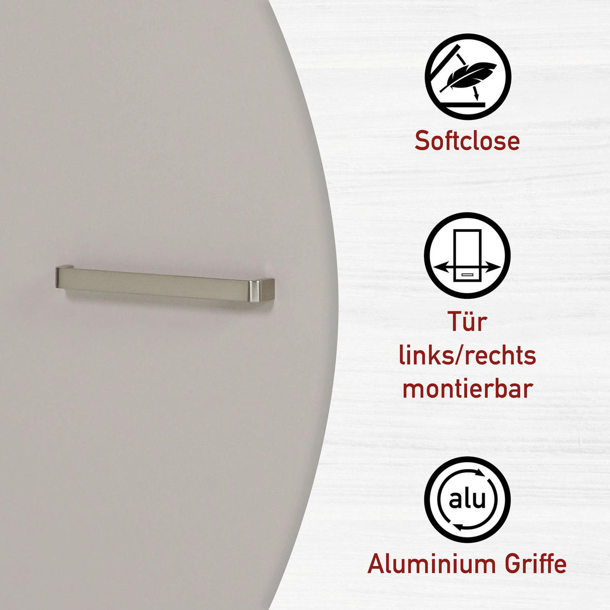 GERÄTEUMBAUSCHRANK 70/167/60 cm  in Kaschmir, Eiche Artisan  - Kaschmir/Silberfarben, ROMANTIK / LANDHAUS, Holzwerkstoff/Metall (70/167/60cm) - home24