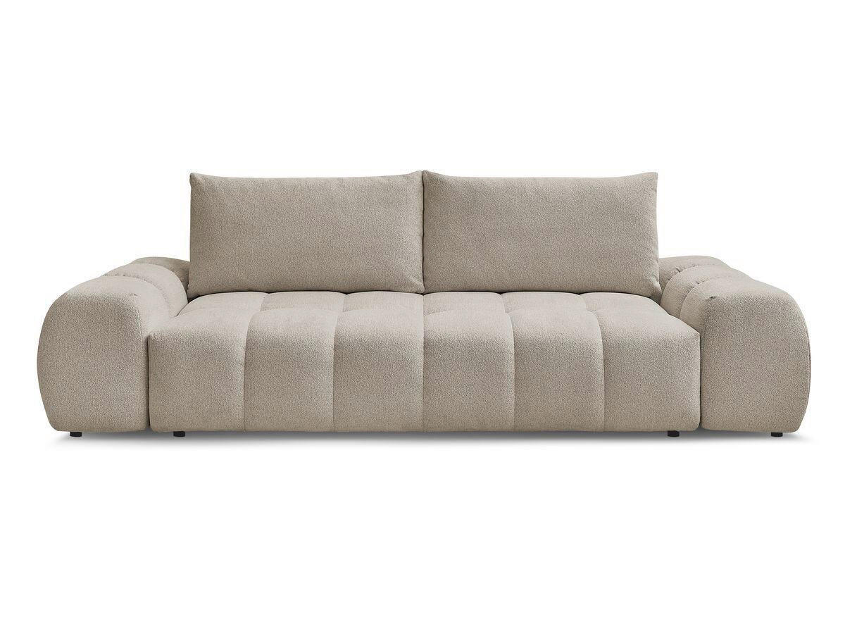 3-SITZER-SOFA EVEREST Flachgewebe Taupe  - Taupe/Schwarz, MODERN, Kunststoff/Textil (278/90/115cm)