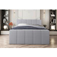 BOXSPRINGBETT 180/200 cm  in Hellgrau  - Hellgrau/Schwarz, KONVENTIONELL, Kunststoff/Textil (180/200cm) - Carryhome