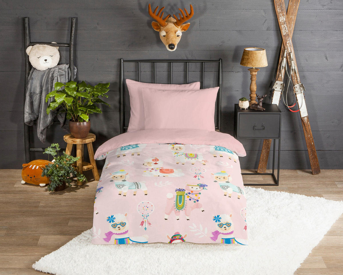 KINDERBETTWÄSCHE 140/200 cm  - Hellrosa/Multicolor, Basics, Textil (140/200cm)