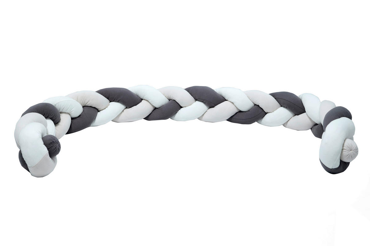 HADOVÝ MANTINEL DO POSTÝLKY - krémová/světle šedá, Basics, textil (10/180cm) - Patinio