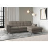 ECKSOFA in Flachgewebe Schlammfarben  - Schlammfarben/Schwarz, Modern, Textil/Metall (262/164cm) - Sit & More
