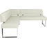 ECKBANK in Chromfarben, Creme - Chromfarben/Creme, Design, Leder/Metall (165/206cm) - Novel ECKBANK in Chromfarben, Creme - Chromfarben/Creme, Design, Leder/Metall (165/206cm) - Novel
