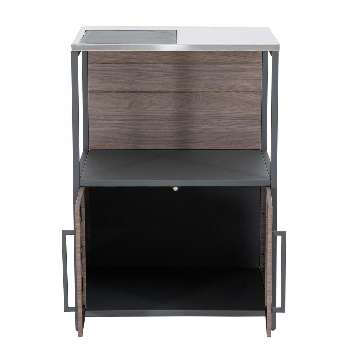 OUTDOORKÜCHE - Schwarz/Braun, Basics, Metall (63,5/91,5/54cm) - Modante