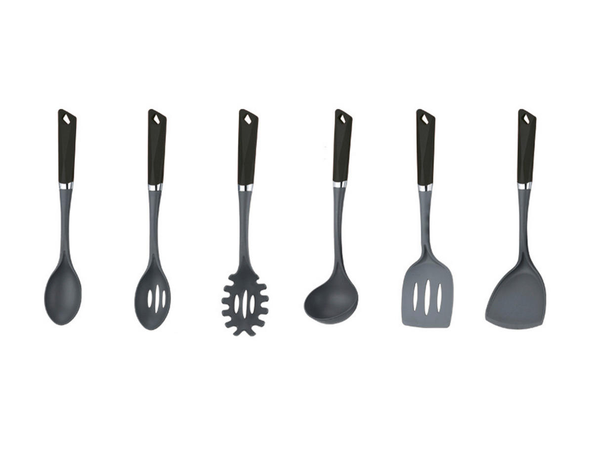 KÜCHENHELFERSET Michelino  - Schwarz, Basics, Kunststoff