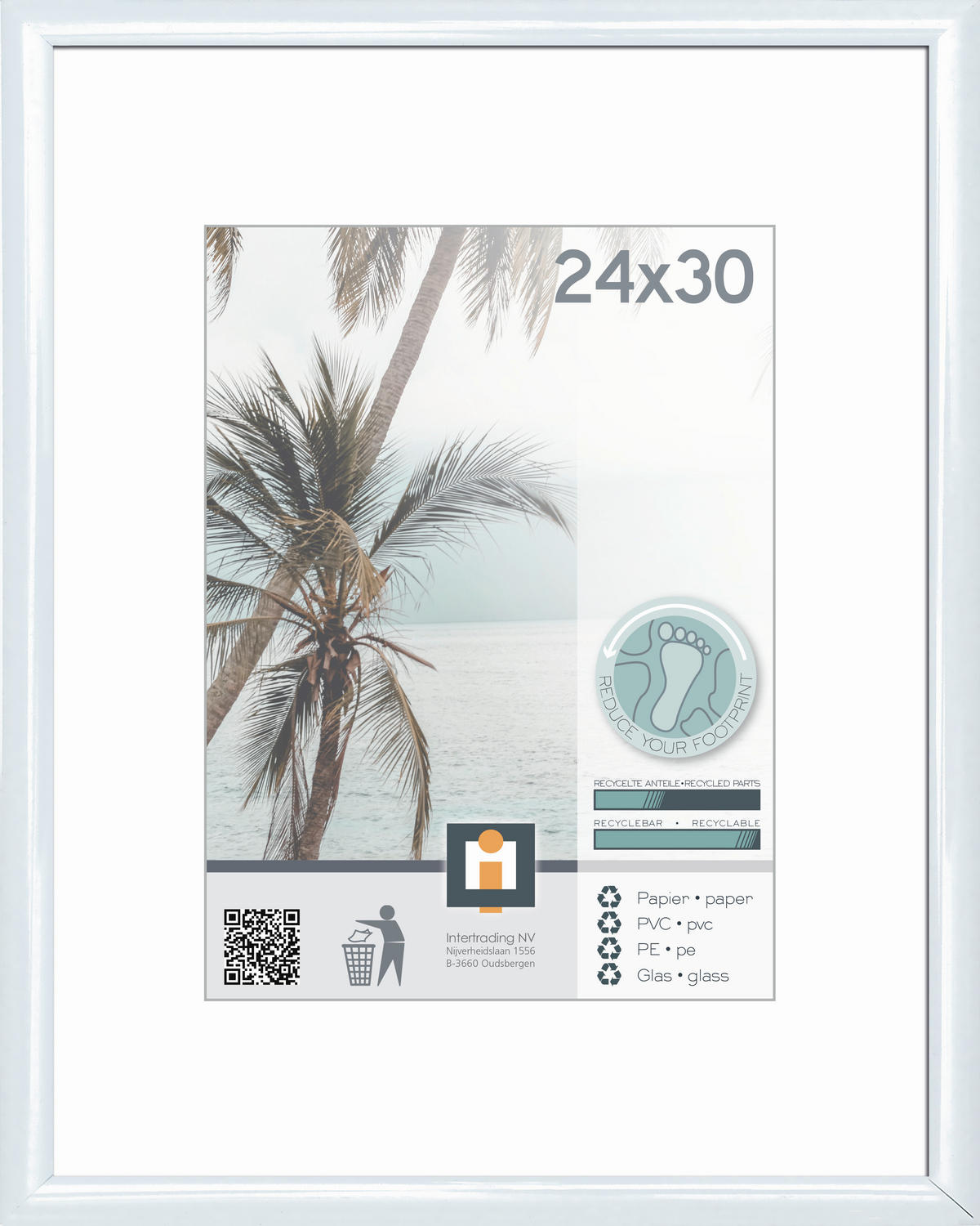 BILDERRAHMEN 31,2/25,2 cm  - Weiß, Basics, Glas/Kunststoff (31,2/25,2cm)