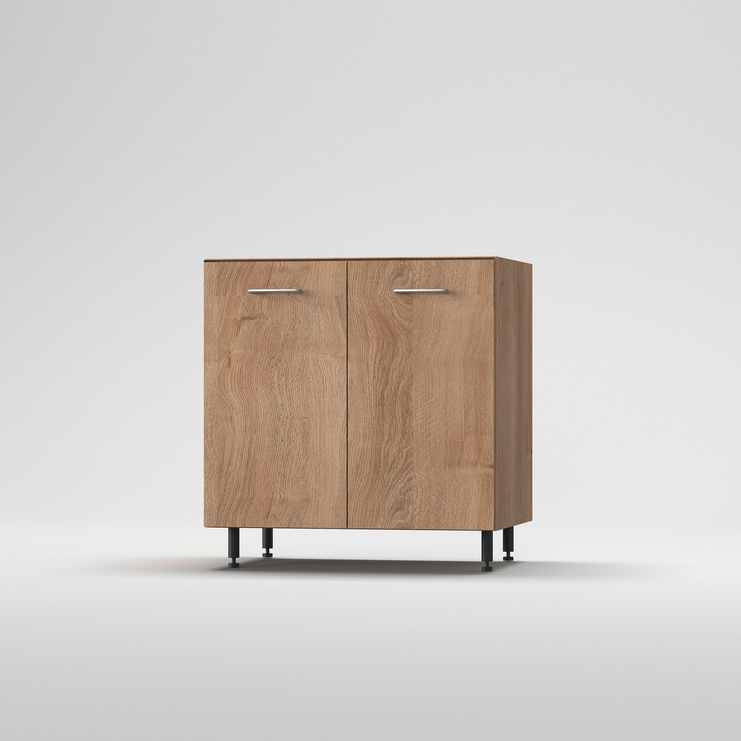 MOSOGATÓ-ALSÓSZEKRÉNY - tölgyfa, Basics, fa/fém (80/87/56cm) - Carryhome