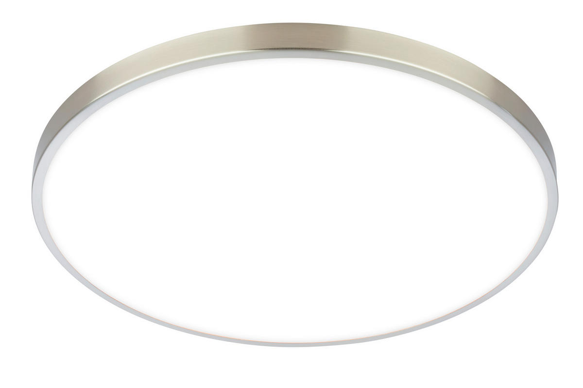 LED-DECKENLEUCHTE Kaida 38/6.5 cm   - Nickelfarben, Basics, Kunststoff/Metall (38/6.5cm)