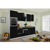 KÜCHENBLOCK 270 cm   in Schwarz  - Schwarz/Braun, MODERN, Holzwerkstoff (270cm) - Respekta