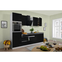 KÜCHENBLOCK 270 cm   in Schwarz  - Weiss/Schwarz, Modern, Holzwerkstoff (270cm) - Respekta