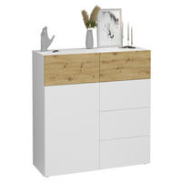 KOMMODE  in 109/115/42 cm  - Schwarz/Weiß, Design, Holzwerkstoff/Kunststoff (109/115/42cm) - MID.YOU