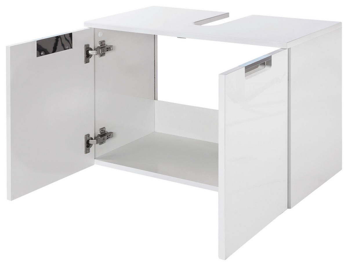 WASCHBECKENUNTERSCHRANK 65,0/46,5/35,0 cm  - Weiß, MODERN, Holzwerkstoff/Metall (65,0/46,5/35,0cm) - MID.YOU