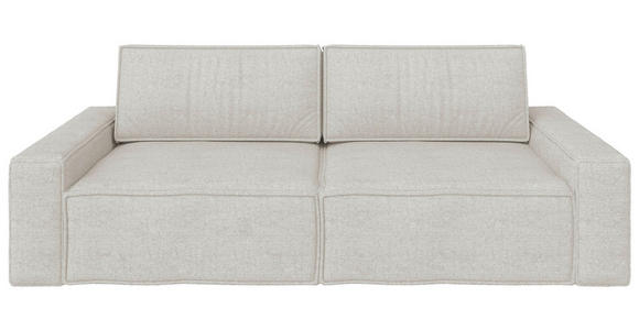 SCHLAFSOFA  in Bouclé Creme  - Creme/Schwarz, Design, Kunststoff/Textil (250/83/115cm) - Ambia Home