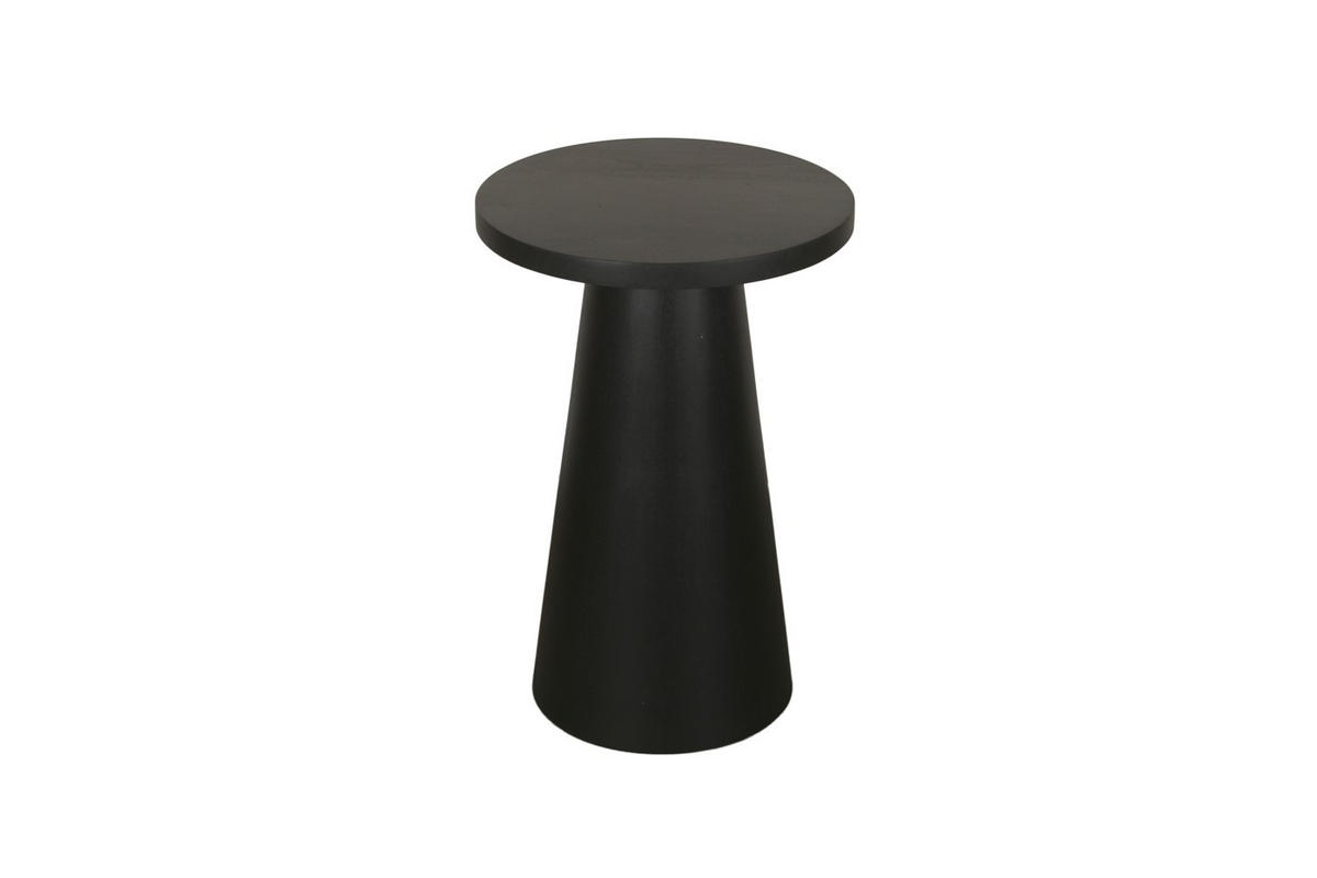 BEISTELLTISCH Akazie massiv Schwarz rund  - Schwarz, Design, Holz (35/60/35cm) - MID.YOU