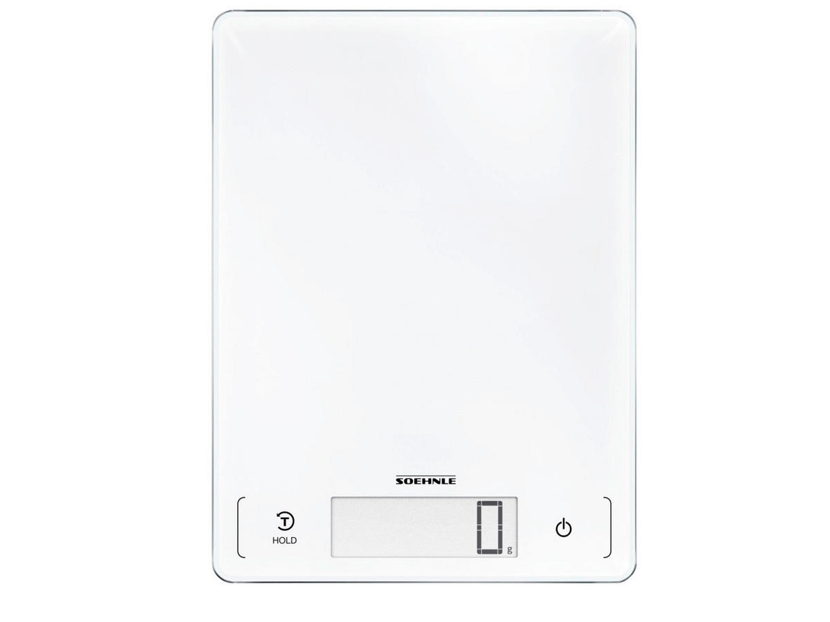 ELEKTRICKÁ KUCHYNSKÁ VÁHA - strieborná, Basics, plast/sklo (20/1,9/27cm) - Soehnle
