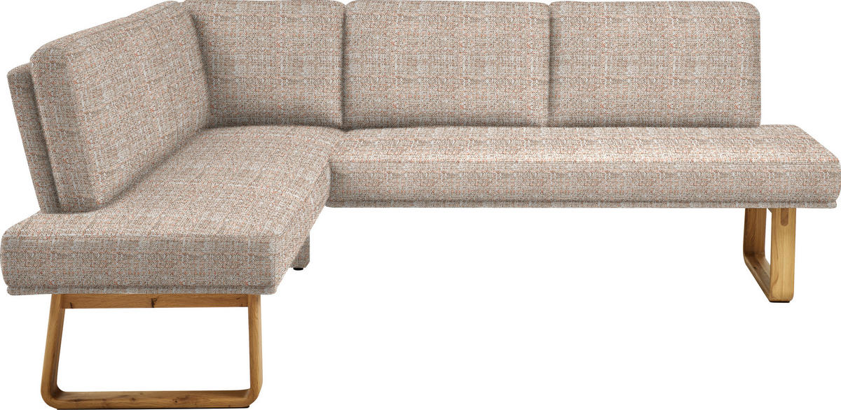 ECKBANK 174/240 cm  in Orange, Eichefarben  - Eichefarben/Orange, Design, Holz/Textil (174/240cm) - Dieter Knoll