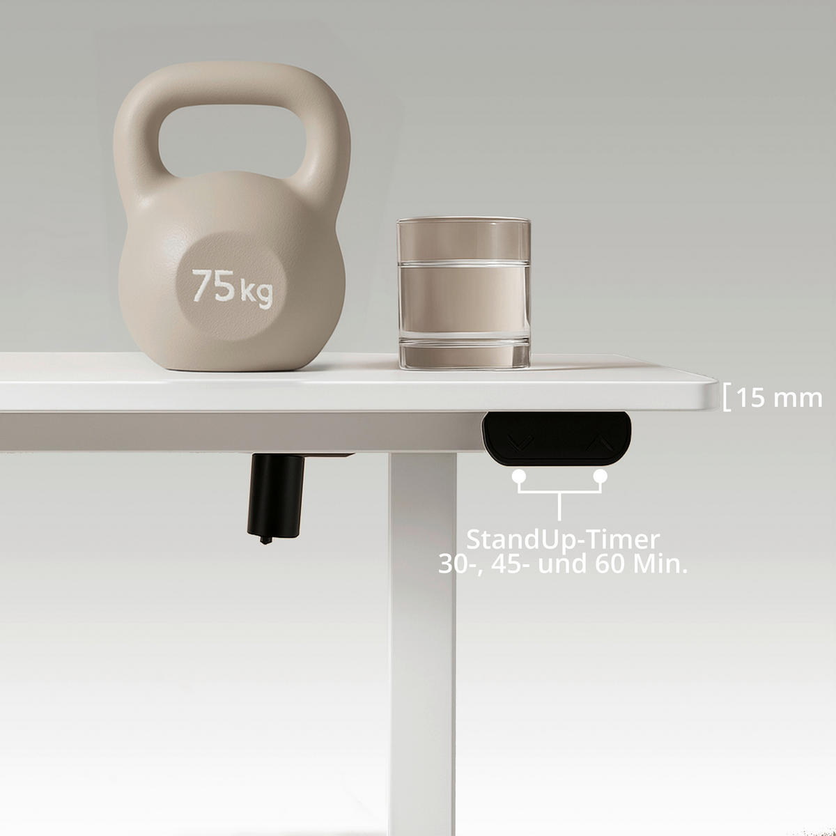 SCHREIBTISCH 120/60/72-110 cm  in Weiß  - Weiß, MODERN, Holz/Metall (120/60/72-110cm) - MID.YOU
