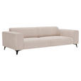 3-SITZER-SOFA  in Cord Creme  - Creme/Schwarz, KONVENTIONELL, Textil/Metall (237/75/104cm) - Carryhome