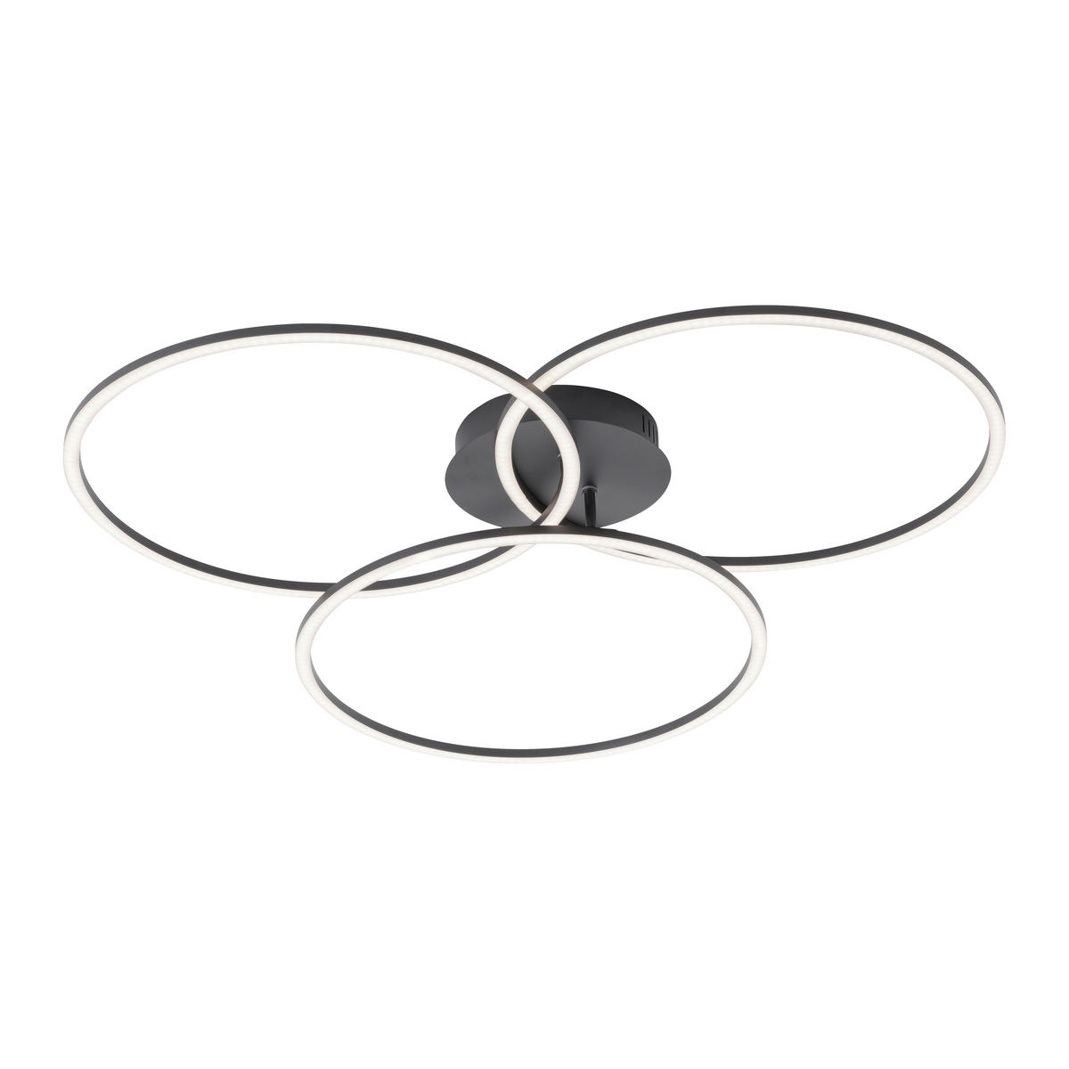 LED-DECKENLEUCHTE 79/76/9 cm   - Schwarz, Design, Kunststoff/Metall (79/76/9cm)