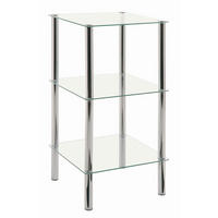 REGAL 39/77/39 cm barve kroma  - barve kroma, Basics, kovina/steklo (39/77/39cm) - Boxxx