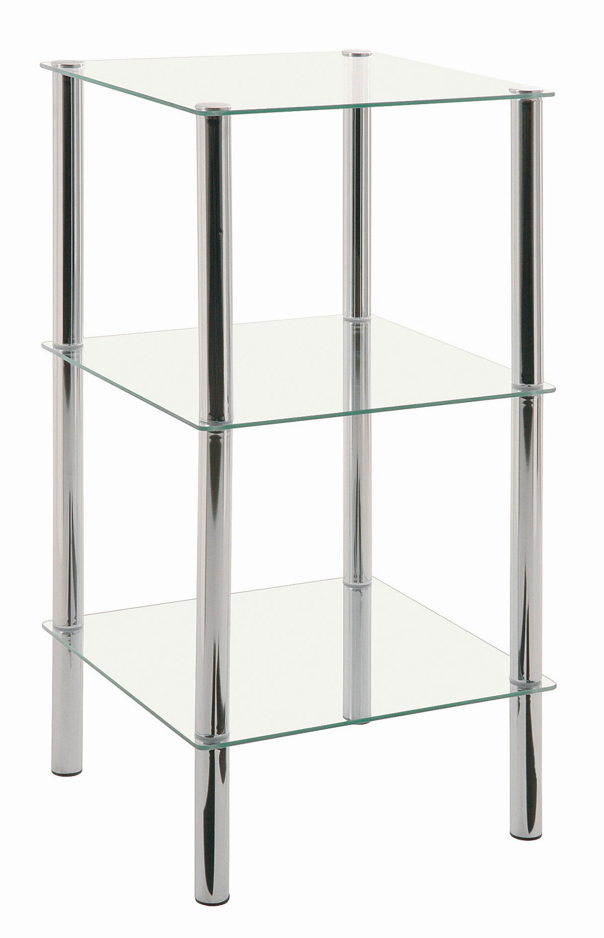 REGAL 39/77/39 cm barve kroma  - barve kroma, Basics, kovina/steklo (39/77/39cm) - Boxxx