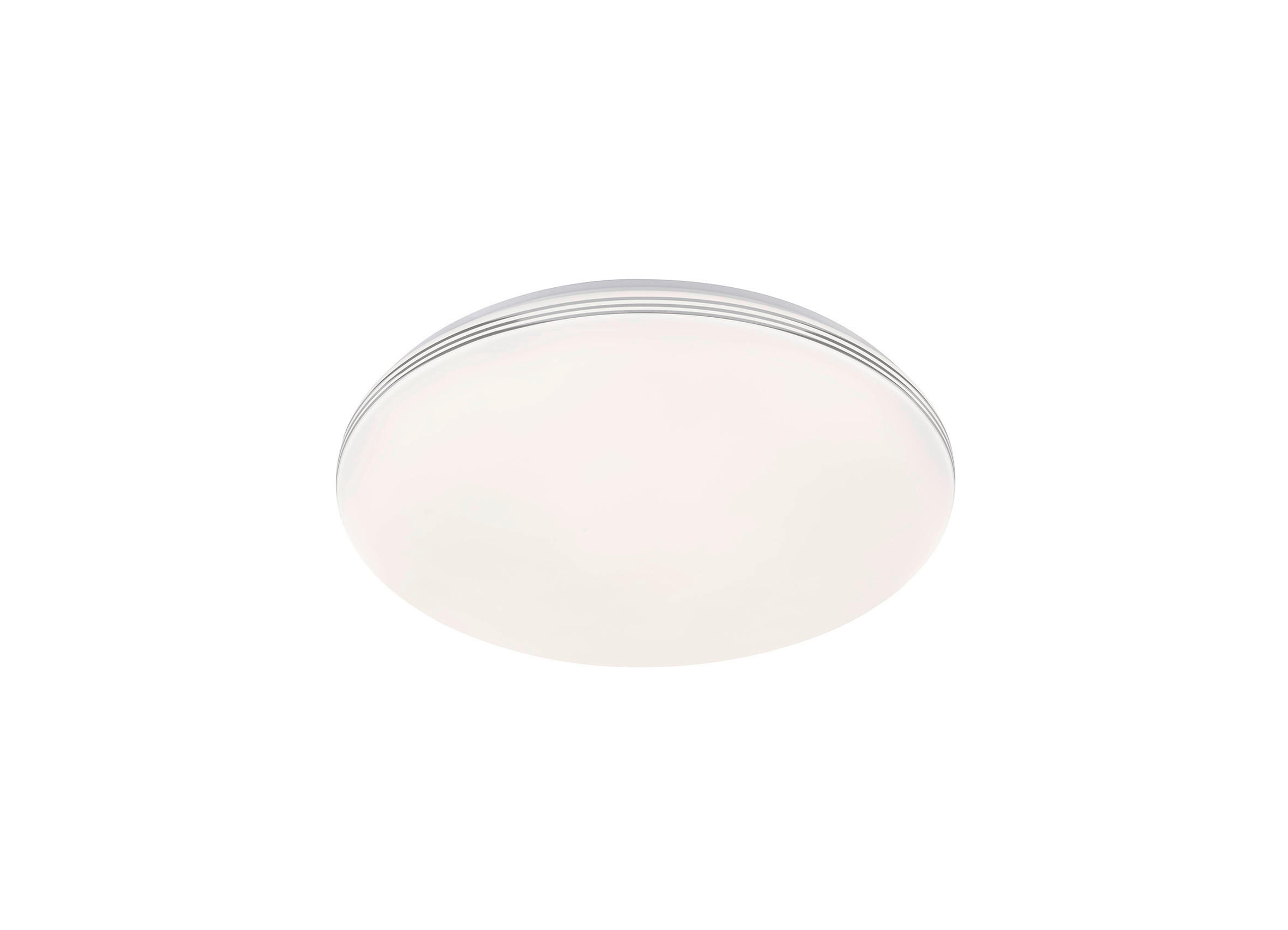 LED-DECKENLEUCHTE   43 cm   - Chromfarben/Weiss, Konventionell, Glas (43cm) - Fischer & Honsel