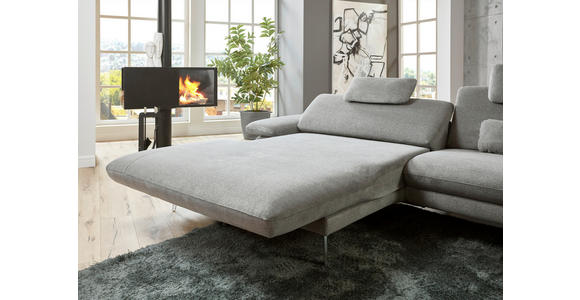 ECKSOFA Grau Webstoff  - Schwarz/Grau, Design, Textil/Metall (180/284cm) - Dieter Knoll