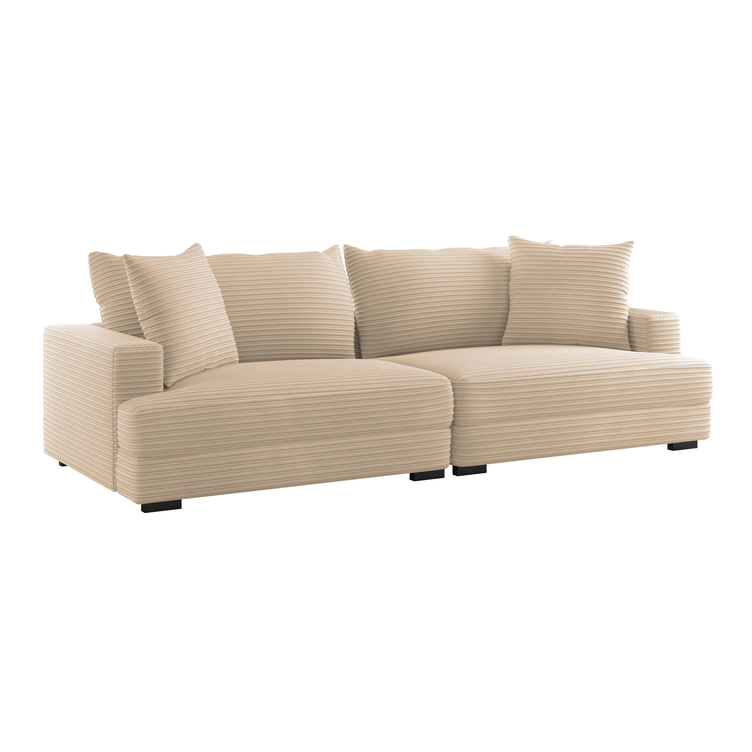 Livetastic Megasofa Creme 261x83x124 cm