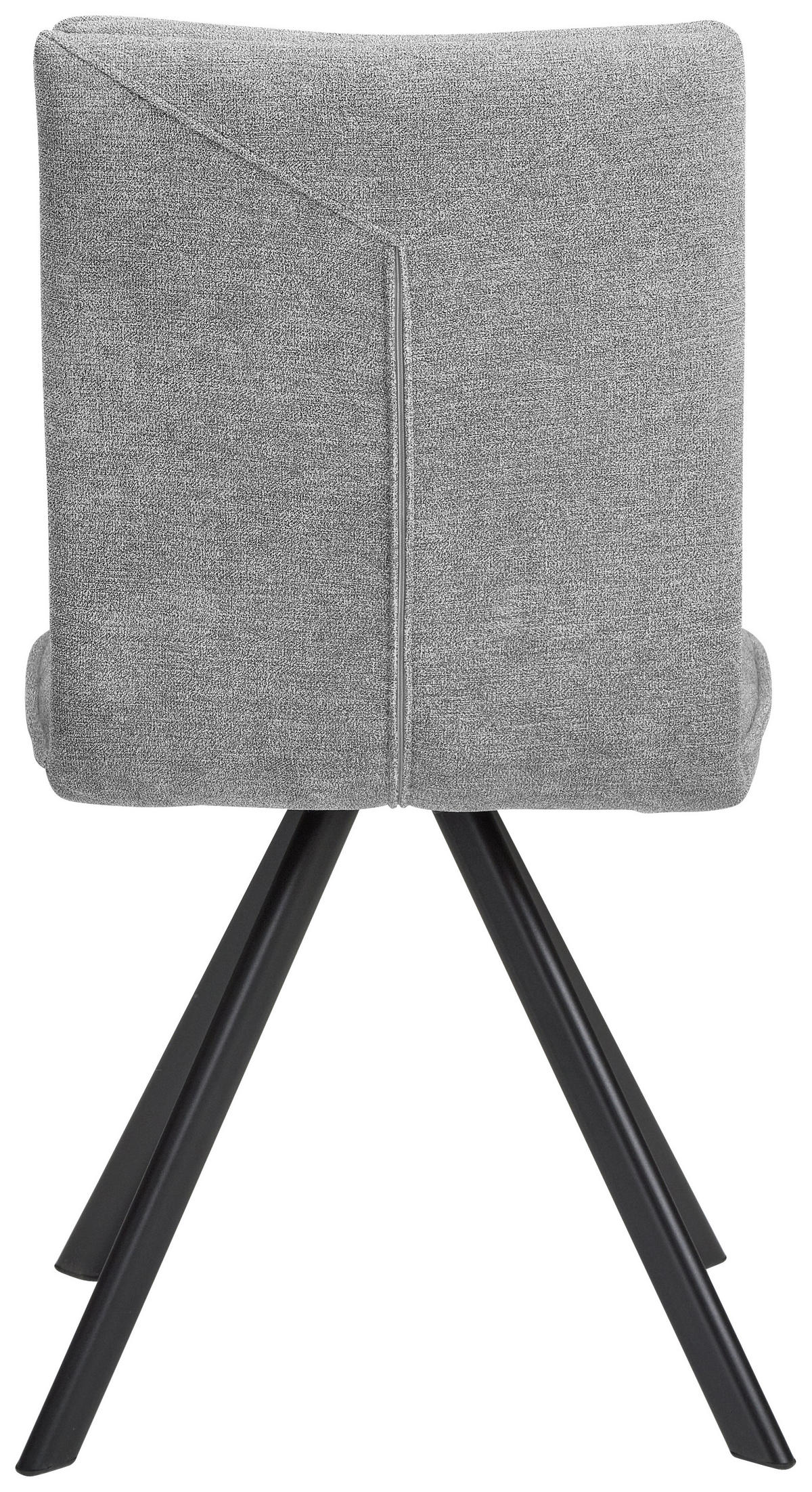 STUHL  in Stahl beflockt  - Schwarz/Grau, Design, Textil/Metall (47,5/92/59cm) - Cantus