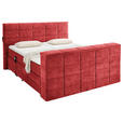 BOXSPRINGBETT 180/200 cm  in Rot  - Rot, KONVENTIONELL, Textil (180/200cm) - Carryhome