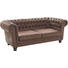 Chesterfield Dreisitzer Sofa Mikrofaser Braun - Dunkelbraun/Braun, Design, Holz/Textil (203/48-79/93cm) - Carryhome Chesterfield Dreisitzer Sofa Mikrofaser Braun - Dunkelbraun/Braun, Design, Holz/Textil (203/48-79/93cm) - Carryhome