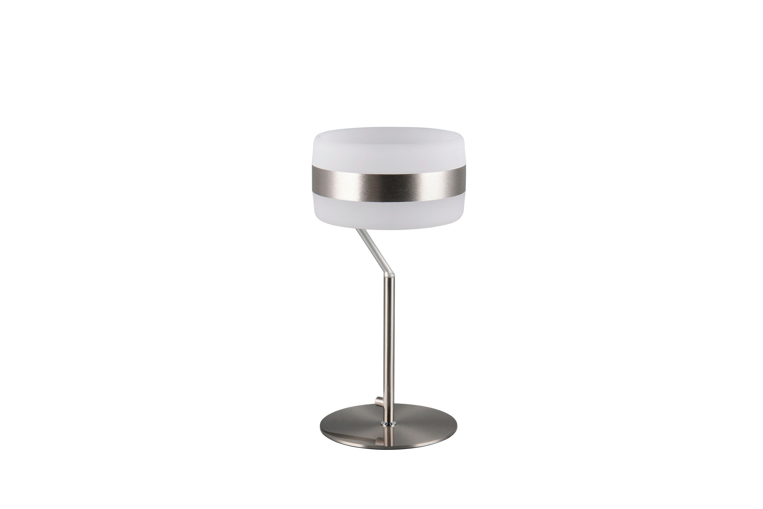 LED-TISCHLEUCHTE - Weiss/Nickelfarben, Design, Kunststoff/Metall (15/30cm) - Trio Leuchten