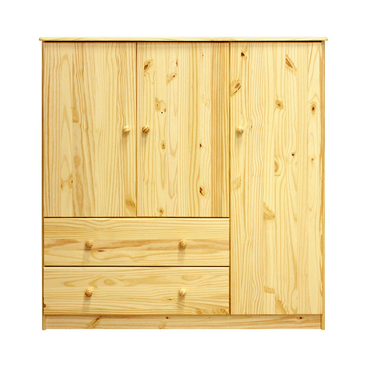 KOMMODE , 132/136/43 cm, 2 Schublade(n)  - Naturfarben, Basics, Holz (132/136/43cm) - Livetastic